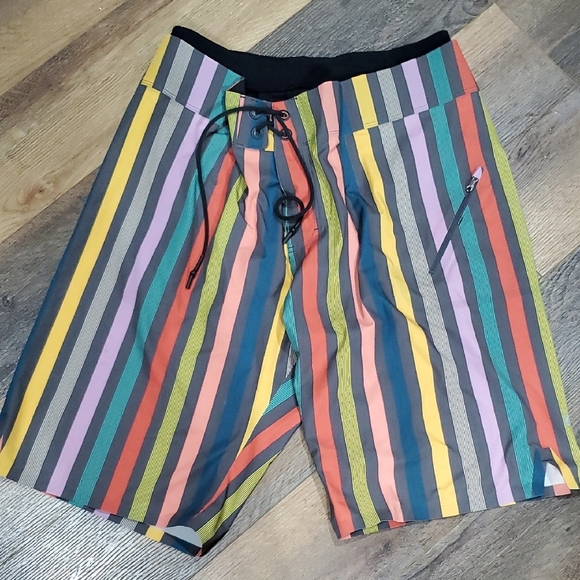 Lululemon Athletica Pink and Blue Board Shorts Vibrant Swimwear - Picture 1 of 9